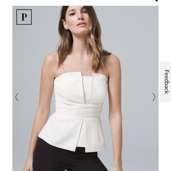White House Black Market Tops - White House Black Market Draped Bustier Size 6P